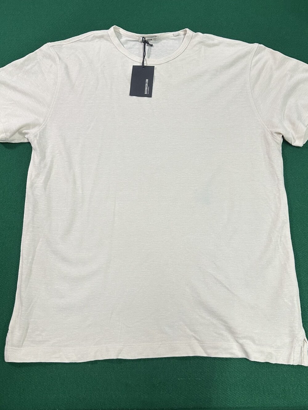 Buck Mason Men's Natural Linen Pique Classic Tee Sz L MSRP 78 [DD3]